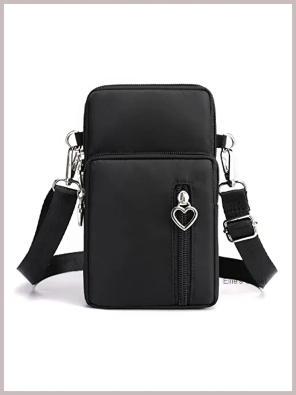 Waterproof Nylon Crossbody Cell Phone Purse with Adjustable Straps